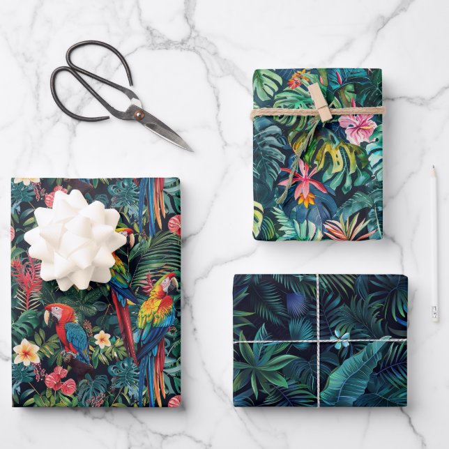 Tropical Rainforest  Wrapping Paper Sheet (Front)