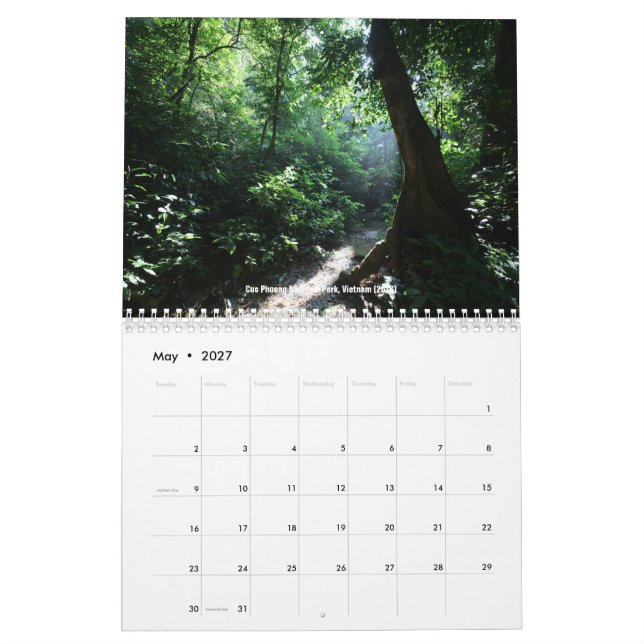 Tropical rainforests calendar (May 2027)