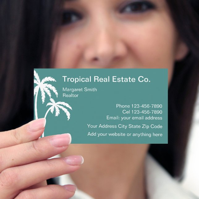 Tropical Real Estate Design Business Card (Creator Uploaded)