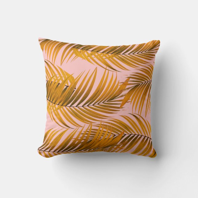 Tropical Realistic Leaves Pattern Trendy Fashion C Cushion (Front)