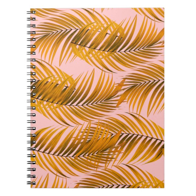 Tropical Realistic Leaves Pattern Trendy Fashion C Notebook (Front)
