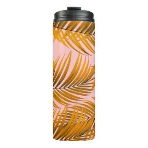 Tropical Realistic Leaves Pattern Trendy Fashion C Thermal Tumbler