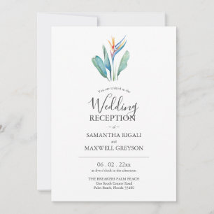 Tropical Reception Only Wedding Invitations