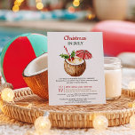 Tropical Red Coconut Drink Christmas in July  Invitation<br><div class="desc">Invite your guests to celebrate the holidays with sunshine and flip-flops using this festive Christmas in July invitation. Featuring a watercolor coconut drink with holly, candy cane, and a cocktail umbrella, it brings the perfect balance of tropical charm and holiday fun. Ideal for backyard BBQs, poolside gatherings, or any sunny...</div>