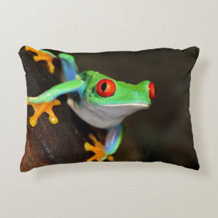 Tropical Red Eye Frog - Agalychnis Callidryas Decorative Cushion