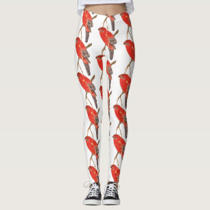 Tropical Red Parrot Thunder_Cove Leggings