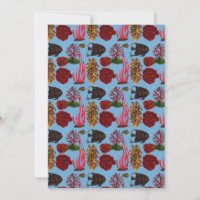 Tropical Red Sea Coral Reef Ocean Fish Watercolor 