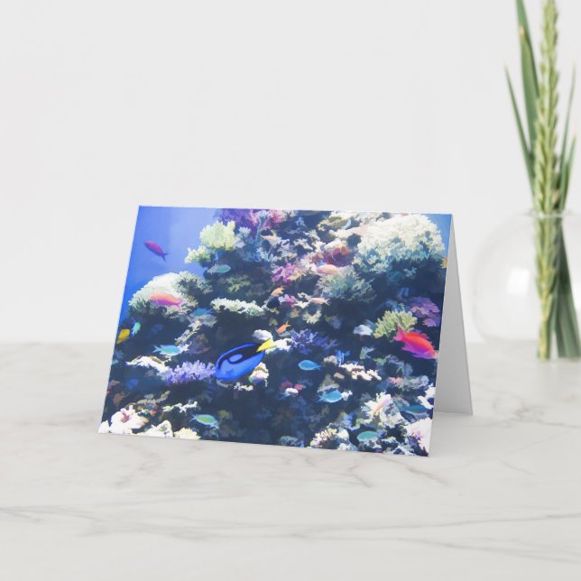 Tropical reef note card (Front)