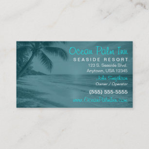 Tropical Resort   Beachfront Hotel & Seaside Inn Business Card