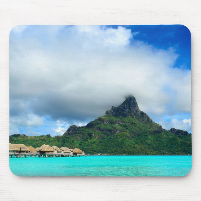 Tropical resort on Bora Bora mousepad (Front)