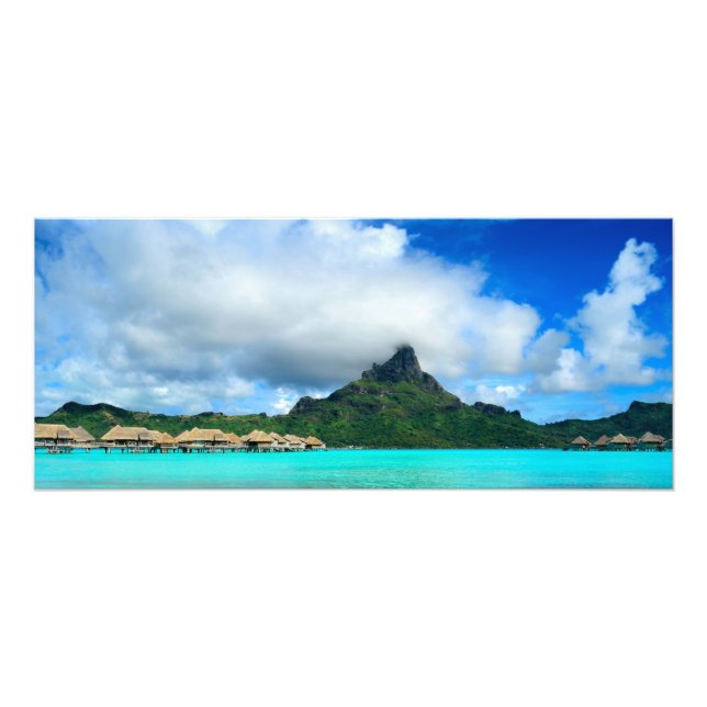 Tropical resort on Bora Bora photo print (Front)