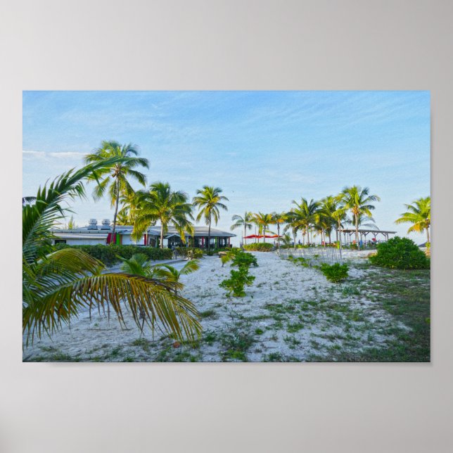 Tropical Restaurant in the Bahamas Poster (Front)