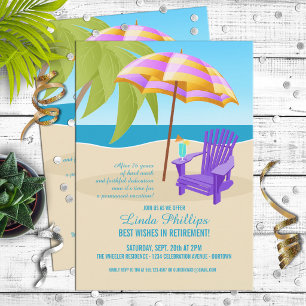 Tropical Retirement Party Invitations