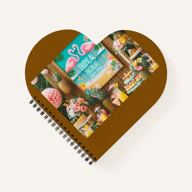 Tropical Retreat Bridal Shower Notebook (Front)