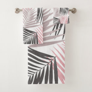 Tropical Retro #9 (Beachy Vibes) #palms #decor Bath Towel Set