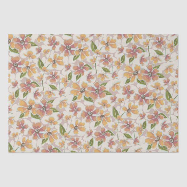 Tropical Retro Botanicals Tissue Paper (Front)