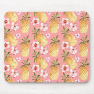 Tropical retro design with pineapple mouse mat