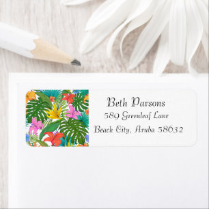 Tropical Return Address Label