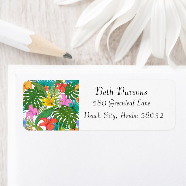 Tropical Return Address Label (Insitu)