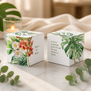 Tropical Ring Wedding Favor Box