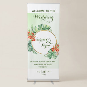 Tropical Ring Wedding  Retractable Banner
