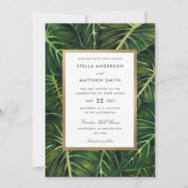 Tropical Romance II Invitation (Front)