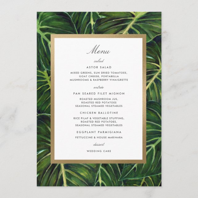 Tropical Romance II Menu (Front)