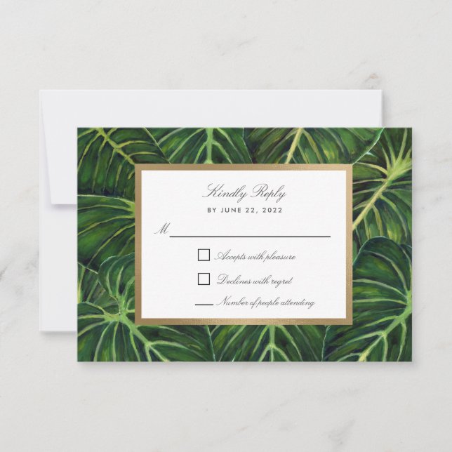 Tropical Romance II RSVP Card (Front)