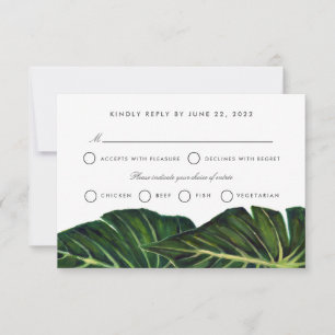 Tropical Romance II RSVP Card