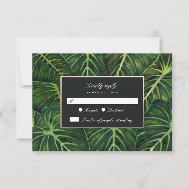 Tropical Romance / RSVP Card (Front)