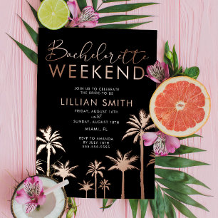 Tropical Rose Gold Bachelorette Weekend