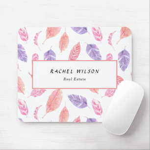 Tropical Rose White Realtor Mouse Mat