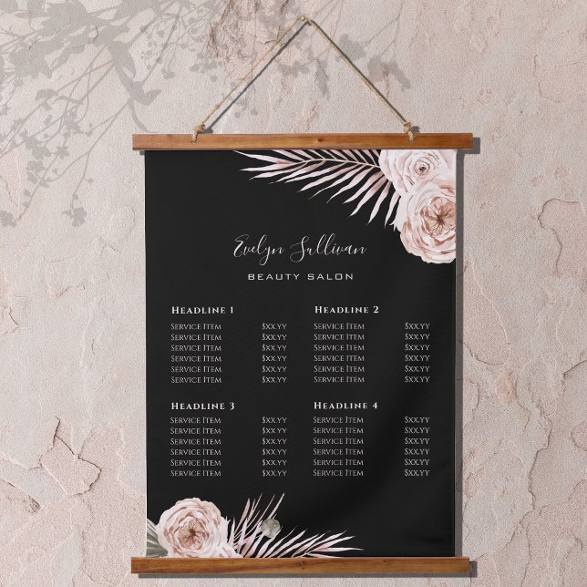 Tropical roses price list hanging tapestry (Creator Uploaded)