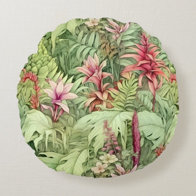 Tropical  round cushion (Front)