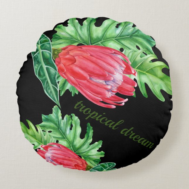 Tropical Round Cushion (Front)
