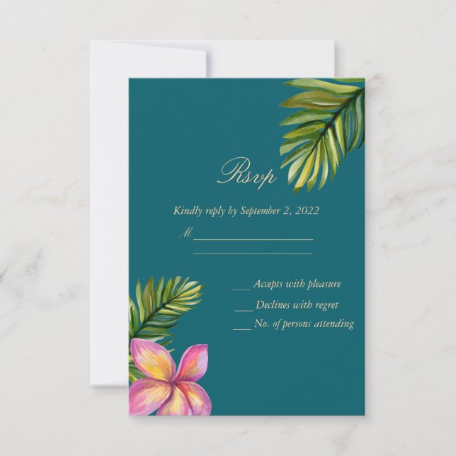 Tropical RSVP Card (Front)