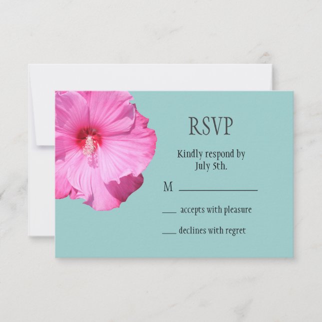 Tropical RSVP (turquoise) (Front)