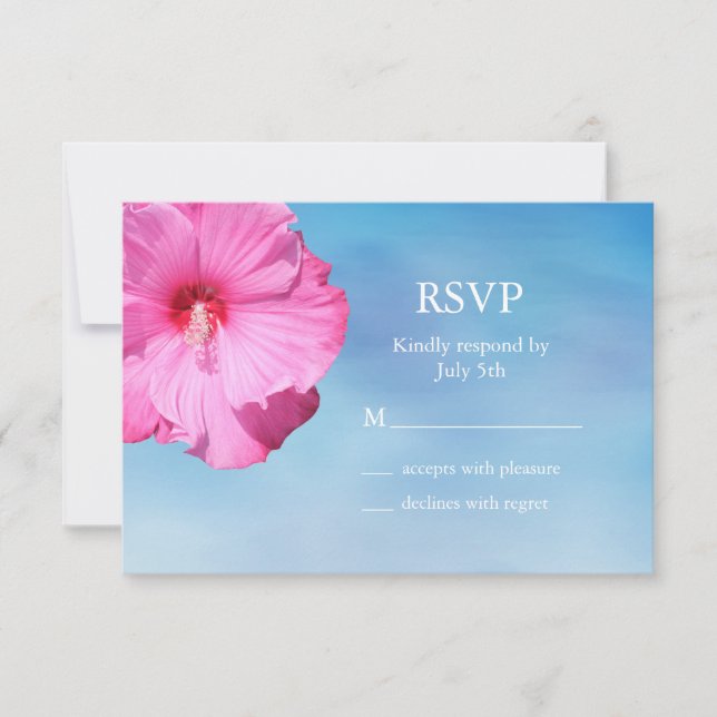 Tropical RSVP (watercolor) Card (Front)