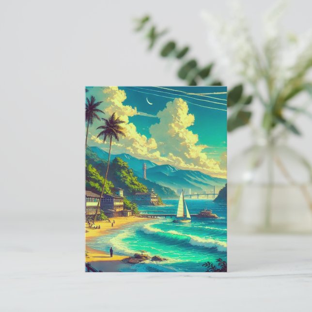 Tropical Ryukyu Dreams Holiday Postcard (Standing Front)
