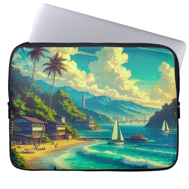 Tropical Ryukyu Dreams Laptop Sleeve (Front)