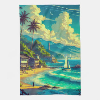 Tropical Ryukyu Dreams Tea Towel