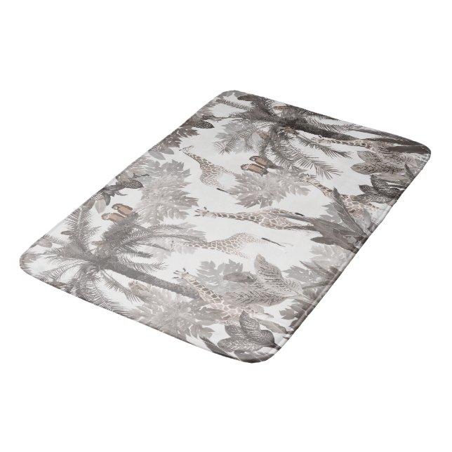 Tropical Safari Adventure 2 #art #tropical Bath Mat (Angled)