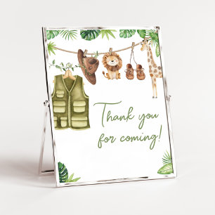 Tropical Safari Jungle Animal Thank you for Coming Poster