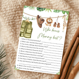 Tropical Safari Jungle Animal Who Knows Mummy Best