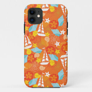 Tropical Sailboat Pattern iPhone 11 Case