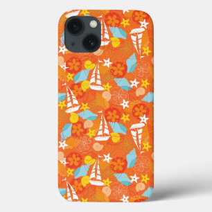 Tropical Sailboat Pattern iPhone 13 Case