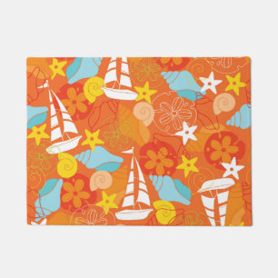 Tropical Sailboat Pattern Doormat