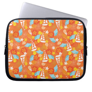 Tropical Sailboat Pattern Laptop Sleeve