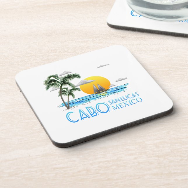 Tropical Sailing Cabo San Lucas Mexico Coaster (Left Side)