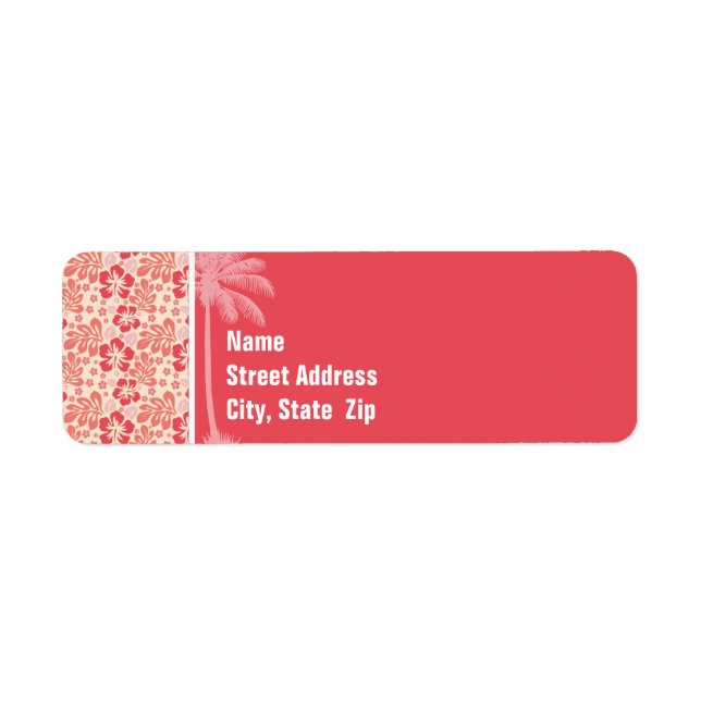 Tropical Salmon & Coral Pink Floral Pattern (Front)